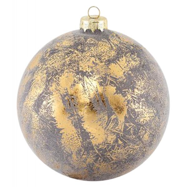 Χριστουγεννιάτικη Μπάλα Αντικέ Χρυσή (12cm)